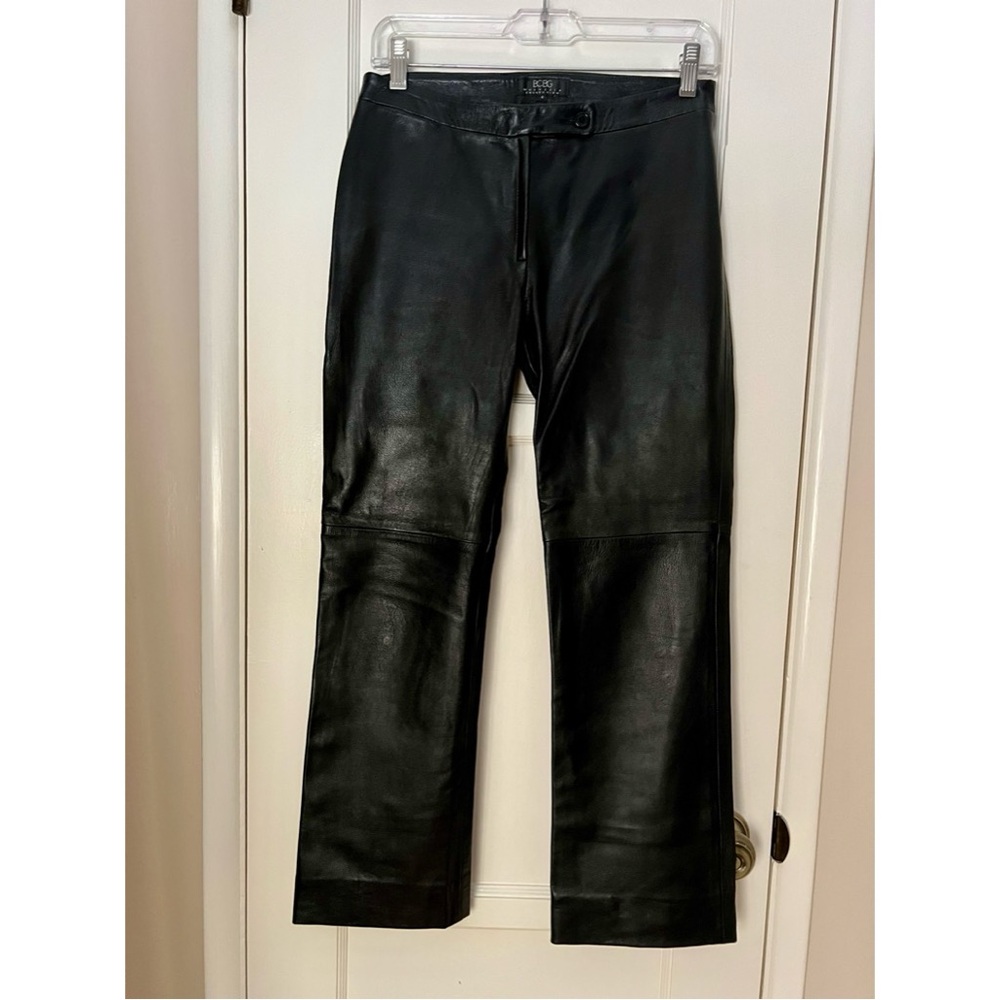 BCBG Black Leather Pants